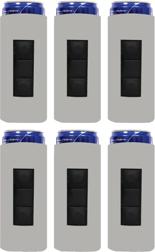Vista 14 de QualityPerfection Funda magnética delgada para enfriar latas, cerveza/energía, 3 imanes vs 2 imanes, industria estándar, 12 onzas, tamaño delgado