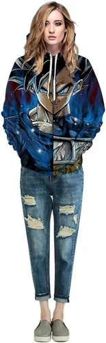 Vista 5 de Plustrong Sudaderas con capucha unisex en 3D para Halloween y Navidad