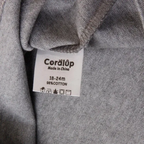 Vista 6 de Coralup Conjunto unisex de algodón de 2 piezas de camisa y pantalones de manga larga para niños pequeños