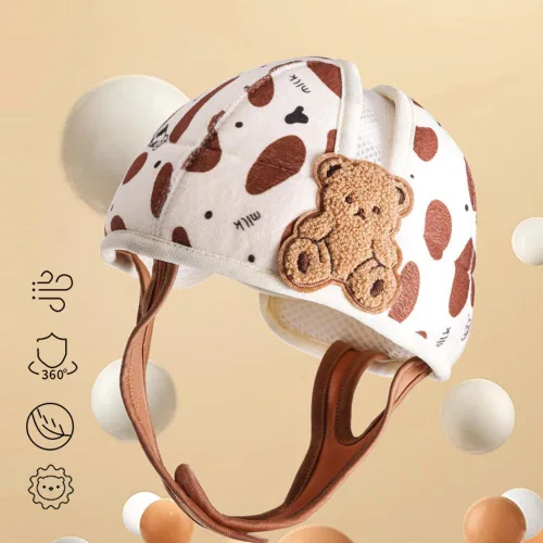 Vista 9 de Casco de seguridad para bebé, protector de cabeza de bebé transpirable para gatear y caminar, casco suave para bebés, anticolisión, ultraligero