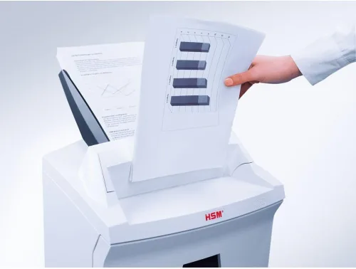 Vista 7 de HSM Trituradora de microcorte SECURIO AF150 L4 con alimentación automática de papel; tritura hasta 150 automáticamente/13 manualmente; capacidad