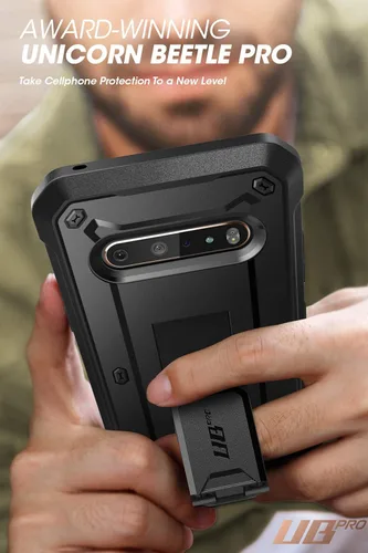 Vista 8 de SUPCASE Unicorn Beetle Pro Series - Funda diseñada para LG V60 ThinQ (versión 2020), funda resistente de cuerpo completo y funda con función atril
