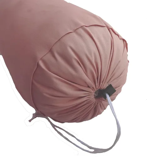 Vista 2 de Funda de almohada de almohada rosa bebé, rollo de cuello redondo para cama, sofá, silla, sofá, salón, algodón, 6 pulgadas de diámetro x 24 pulgadas