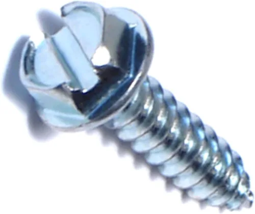 Vista 9 de Hard-to-Find Fastener 014973265397 Tornillos de chapa de arandela hexagonal ranurada, 8 x 3/8, pieza-100, zinc