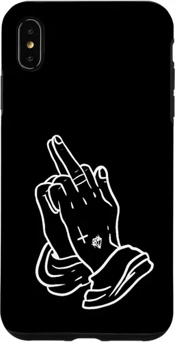 Vista 11 de Praying Hands Show Middle Finger Men's T-Shirt Women Case for iPhone 17