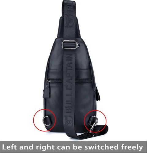 Vista 112 de LUKZIJAES Bolso bandolera de cuero genuino para hombre