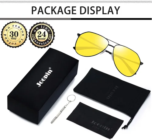 Vista 6 de Joopin Lentes de sol polarizados de aviación de metal para hombre, gafas de sol militares clásicas para mujer, lentes rectangulares con protección