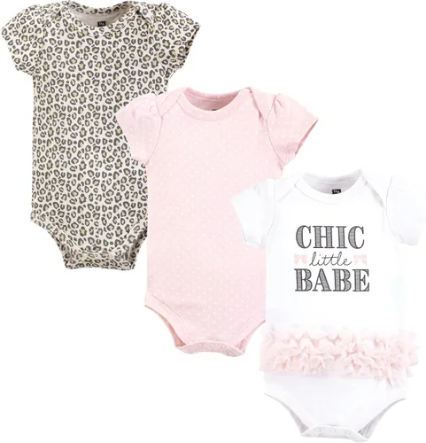 Vista 321 de Hudson Baby baby-girls Cotton Bodysuits 3-pack