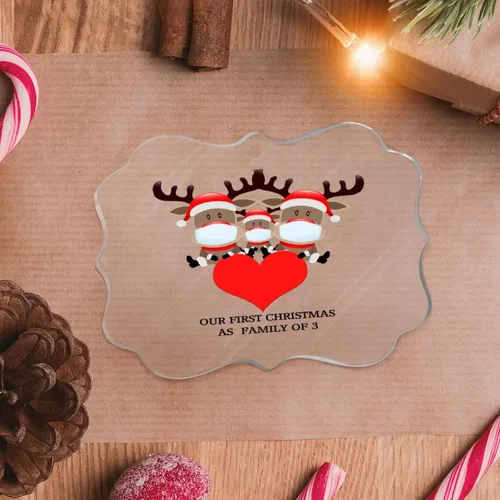 Vista 13 de Adornos de copo de nieve personalizados para la familia, con texto en inglés "Have You Hugged A Massage Therapeut", adornos navideños tropicales