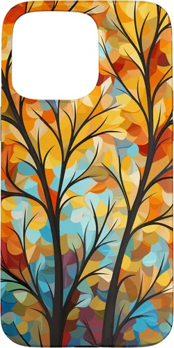 Vista 31 de Otoño y otoño, hojas coloridas, otoño color árbol caso para iPhone 16