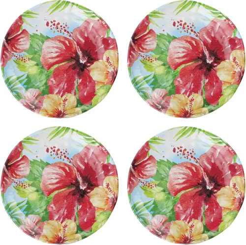 Vista 9 de UP UPware - Platos redondos de melamina azul y blanca para postre, platos pequeños para servir, para aperitivos, aperitivos y guarniciones, azul, 6