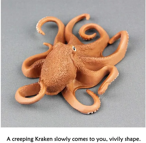 Vista 4 de Oncpcare Decoración de acuario de Kraken holandés, la misteriosa leyenda de pulpo, adorno de acuario, pecera, paisaje, vida marina, réplica