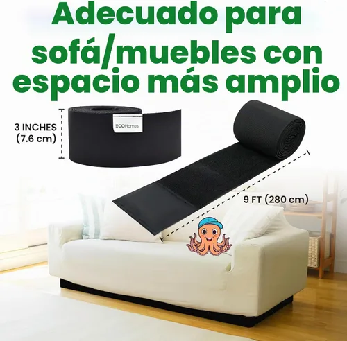 Vista 6 de ECOHomes - Correa elástica para debajo del sofá, bloqueador de juguetes (9 pies por 3 pulgadas)