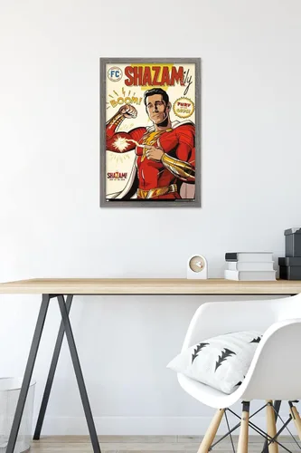 Vista 6 de Trends International DC Comics Movie Shazam! Fury of the Gods - Póster de pared de cómic, 22.4 pulgadas de largo x 14.7 pulgadas, versión enmarcada