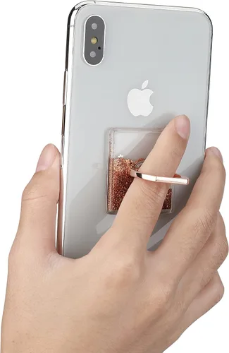 Vista 5 de LAX Gadgets - Soporte para anillo de teléfono celular, anillo de dedo para funda de teléfono, agarre trasero seguro de rotación de 360°, soporte