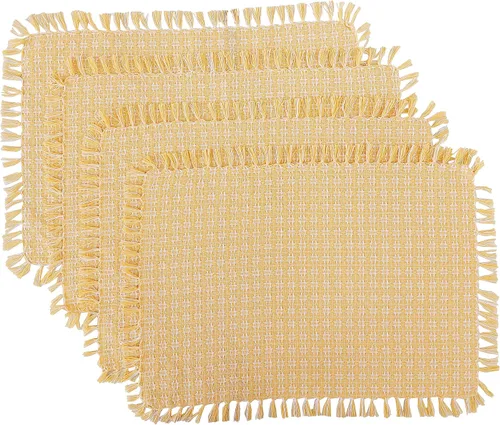 Vista 12 de Juego de 6 servilletas, verde botella tejidas con flecos, servilletas 100% algodón, tamaño 20x20 pulgadas, adecuadas para cenas formales, comidas