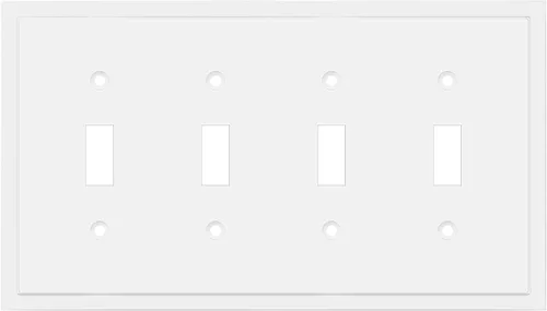 Vista 79 de Henne Bery Placa decorativa de pared con borde moderno, tapa de tomacorriente para cubrir enchufe, aleación de zinc maciza duradera
