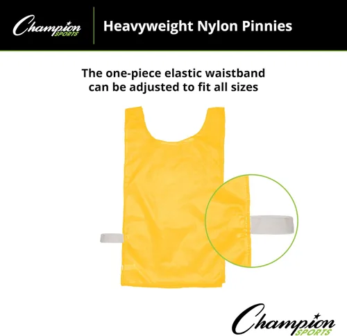 Vista 5 de Champion Sports Pinnie de nailon pesado, varios colores (paquete de 12)