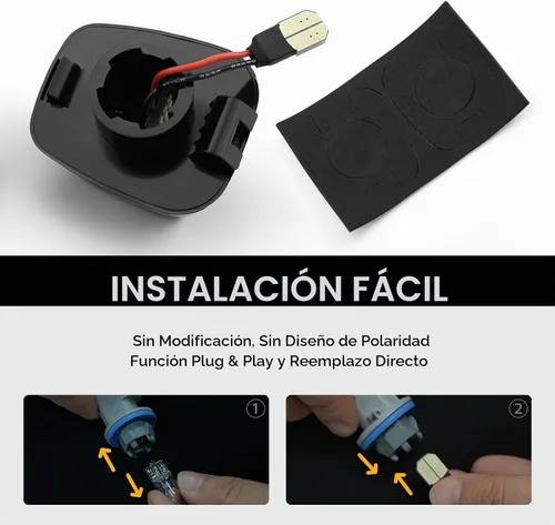 Vista 5 de litzland Conjunto de lámpara de luz LED para placa de matrícula compatible con Nissan Navara D40 Frontier 2007-2015 Armada 2008-2016 Lámparas LED