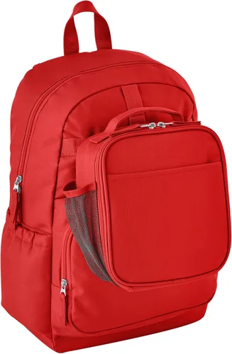 Vista 7 de Let's Make Memories Mochila personalizada con lonchera (opcional) - Peanuts Snoopy Too Cool - Rojo