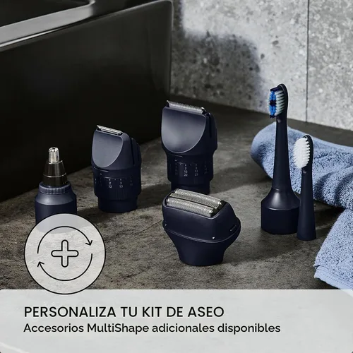 Vista 6 de Panasonic MultiShape - Recortador eléctrico para barba y cabello, 39 longitudes ajustables de corte y sistema avanzado de cuchillas, cortapelos