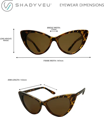 Vista 4 de ShadyVEU Gafas de sol polarizadas con protección UV, marco retro exagerado, estilo vintage, a la moda de calle, M