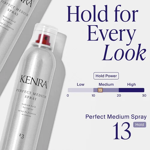 Vista 3 de Kenra Professional Perfect Medium Spray 13 Provides Styling Control Without Stiffness Medium Hold Fast-Drying Formulation High Shine Finish