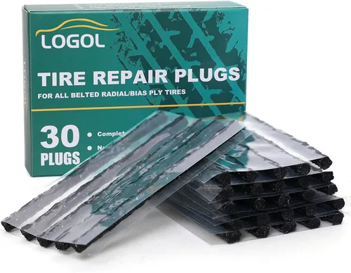 Vista 8 de Kit de uñas de goma de reparación de neumáticos de 60 piezas con pegamento para neumáticos para reparación de pinchazos
