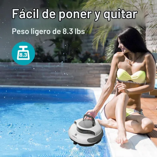 Vista 3 de POOLPURE Limpiador de piscina inalámbrico profesional, estacionamiento de autoservicio