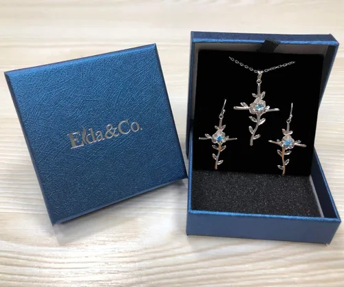Vista 7 de ELDA & CO. Regalos de cumpleaños, amor de mamá, collar de hojas de esperanza para esposa, plata de ley 925, piedras natales de mayo de junio