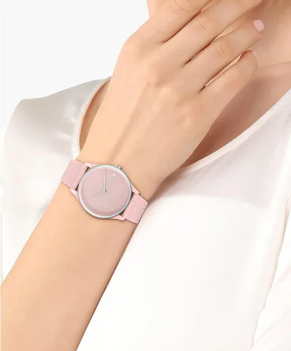 Vista 5 de Lacoste Reloj de cuarzo Crocodelle para mujer, Rosado