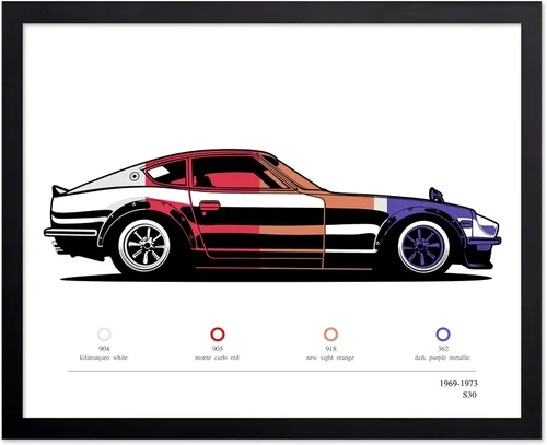 Vista 54 de Poster Master Póster de coche – Impresión clásica de coche – Arte de vehículo – Gran decoración de pared de garaje u oficina – 8 x 10 pulgadas