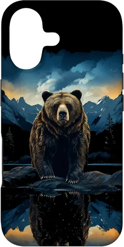 Vista 32 de Bear Grizzly Animal Mountain Hiking Case for iPhone 16