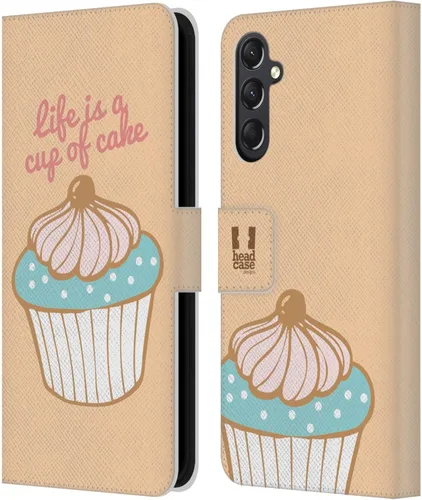 Vista 241 de Head Case Designs Assortment Cupcakes Happiness Leather Wallet Case Compatible with Samsung Galaxy A07 4G Surtido
