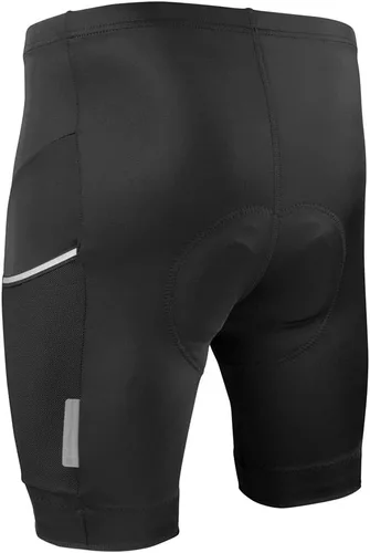 Vista 5 de Pantalones cortos de ciclismo acolchados todo el día para hombre Bolsillos laterales reflectantes de malla Fabricado en Estados Unidos
