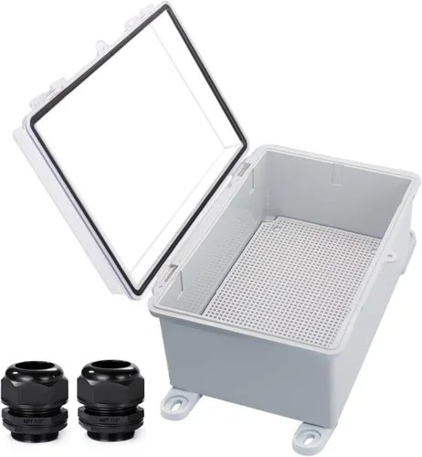 Vista 21 de Caja Eléctrica Impermeable a Prueba de Polvo Caja de Conexiones Resistente a la Intemperie IP67 Carcasa de Plástico ABS Caja de Proyecto
