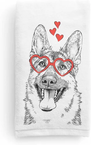 Vista 7 de Inkopious Bare Benson The German Shepherd - Toalla de mano decorativa para baño y cocina