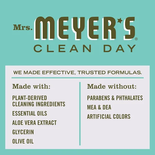 Vista 7 de Mrs. Meyer's - Jabón líquido para platos, fórmula biodegradable, edición limitada, menta, 16 onzas líquidas, paquete de 3 y repuesto de jabón