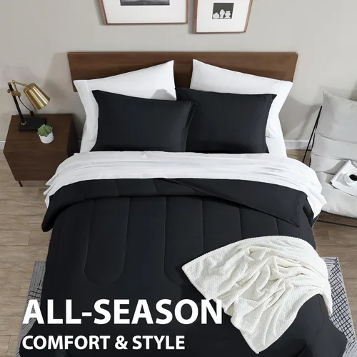 Vista 4 de Cathay Home Basic Bedding Home Essential - Juego de ropa de cama de microfibra ultrasuave y ligera, resistente a las arrugas, 6 piezas
