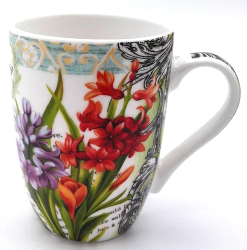 Vista 5 de 6903 Uniware - Juego de 4 tazas de porcelana Newbone de 11 onzas