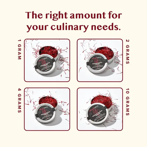 Vista 8 de Heray - Hilo de azafrán afgano premium, calidad Super Negin A+ Fresh Pure All Red Thread, especias doradas para bouillabaisse, risotto, paella, té