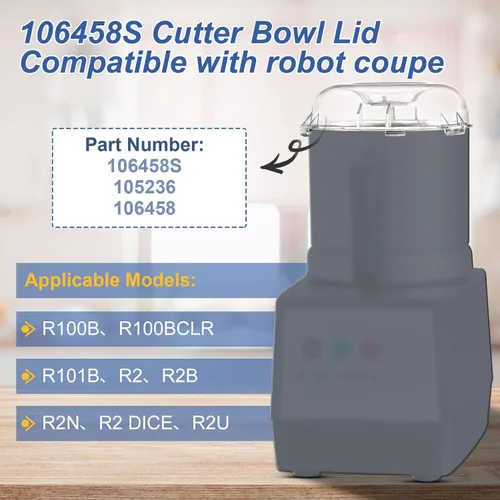 Vista 3 de 106458S - Tapa de cuenco para cortador compatible con robot cupé R2, R2B, R2 DICE, R2N, R101B