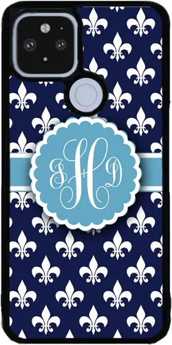 Vista 9 de French Fleur De Lis - Funda de goma negra con monograma personalizado para teléfono compatible con Google Pixel 10, 10 Pro, 10 Pro XL, 9a, 9 Pro
