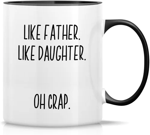 Vista 28 de Retreez - Taza divertida con texto en inglés "No. 1 Dad", 325 ml, tazas de cerámica, mensajes divertidos, sarcásticos, motivacionales, regalos