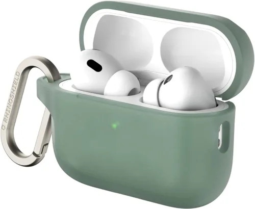 Vista 7 de RHINOSHIELD Funda para AirPods con mosquetón compatible con Apple [AirPods Pro 2], protección contra caídas de grado militar, resistente a