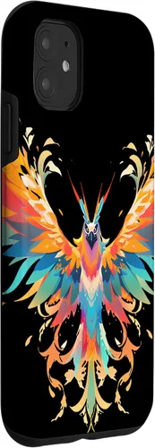 Vista 3 de Funda para iPhone 11 Rising Phoenix Fire Colorful Bird Open Wing Rebirth