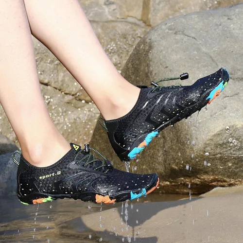 Vista 6 de SAGURAO - Zapatos de agua para hombre y mujer, zapatos de agua descalzos, de secado rápido, antideslizantes, para natación, piscina, playa