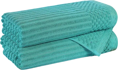 Vista 117 de Superior Juego de 6 toallas de algodón sólido y acanalado, toallas de cara de 13 x 13 pulgadas, toallas de mano de 16 x 28 pulgadas, toallas de baño