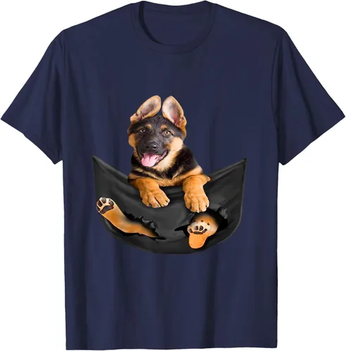 Vista 48 de Dog Lovers Gifts - Camiseta divertida con cara de perro con bolsillo, Negro, S