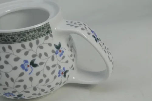 Vista 8 de Tetera de porcelana de 16.9 fl oz con infusor extraíble de acero inoxidable (flor)